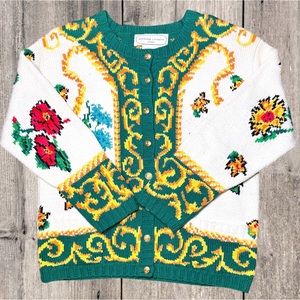 Vintage 80s Adrienne Vittadini Sport Knit Sweater Size Small